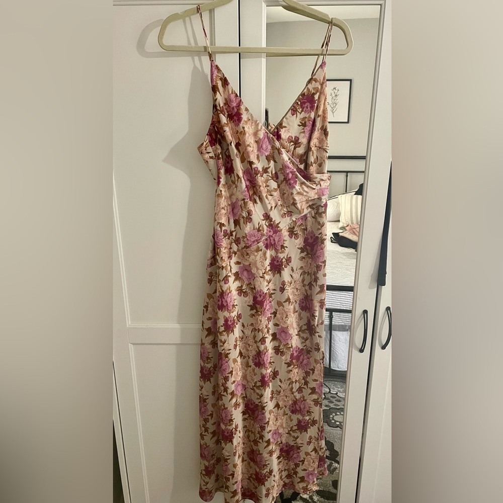 Floral dress worn twice